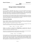 Energy Content of Selected Fuels