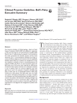 Clinical Practice Guideline: Bell`s Palsy Executive Summary