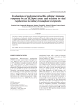 Evaluation of polyomavirus BK cellular immune response by an