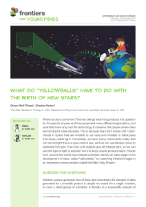 What do “yellowballs” have to do with the birth of new stars?