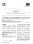 Fast algorithm for the metric-space analysis of