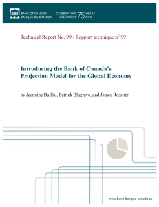 Introducing the Bank of Canada`s Projection Model for the Global