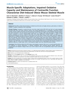 Muscle-Specific Adaptations, Impaired Oxidative Capacity and