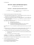 64-311/5: Atomic and Molecular Spectra