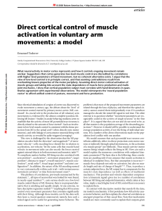 Direct cortical control of muscle activation in voluntary arm movements