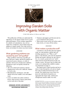 Improving Garden Soils with Organic Matter, EC 1561 (Oregon State