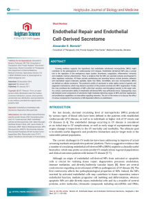 Endothelial Repair and Endothelial Cell-Derived