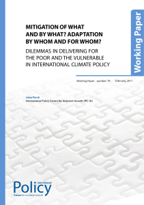 Mitigation of What and by What? Adaptation by Whom and