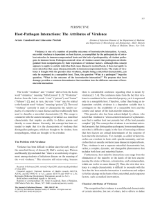 Host-Pathogen Interactions: The Attributes of Virulence