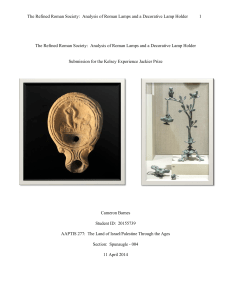 The Refined Roman Society: Analysis of Roman Lamps and a
