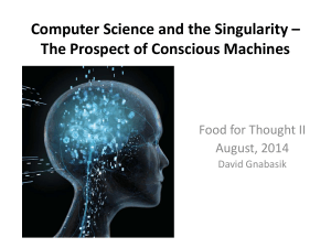 Food for Thought II - Singularity - Computer Science and Engineering