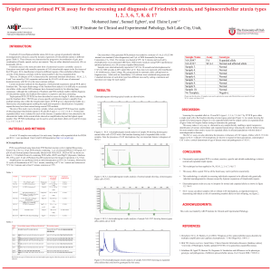 Triplet repeat primed PCR assay for the screening and diagnosis of