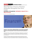 How German Finance Minister Schäuble Navigates the Euro Crisis