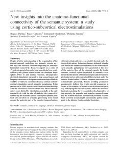 New insights into the anatomo-functional connectivity of the