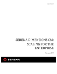 Serena Dimensions CM Scaling for the Enterprise