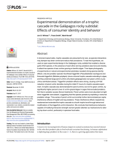 Experimental demonstration of a trophic cascade in the Gal#_#