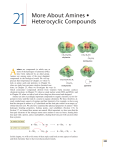 21 More About Amines • Heterocyclic Compounds