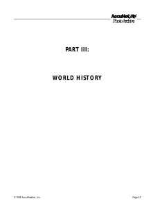 part iii: world history