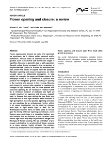 Flower opening and closure: a review