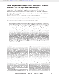 Novel insight from transgenic mice into thyroid hormone resistance