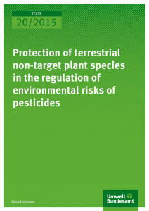 Protection of terrestrial non-target plant species in the regulation of