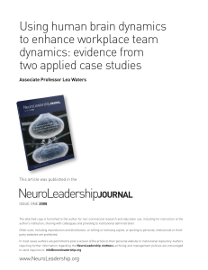 NeuroLeadershipjournAL - University of Melbourne