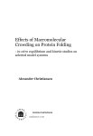 Effects of Macromolecular Crowding on Protein Folding