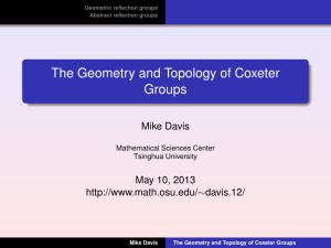 The Geometry and Topology of Coxeter Groups