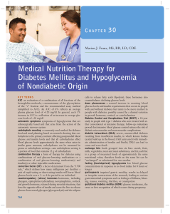 CHAPTER 30 Medical Nutrition Therapy for Diabetes Mellitus and