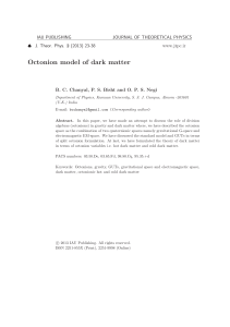 Octonion model of dark matter