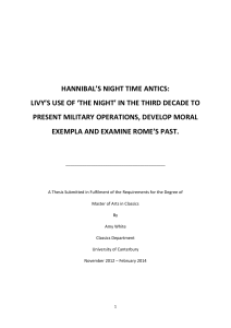 hannibal`s night time antics: livy`s use of `the night` in the third