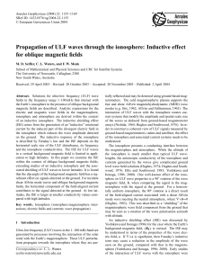 Propagation of ULF waves through the ionosphere: Inductive effect