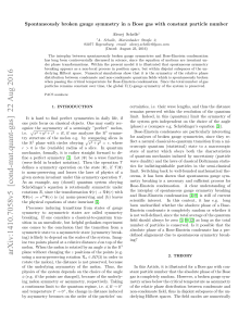 Spontaneously broken gauge symmetry in a Bose gas with constant