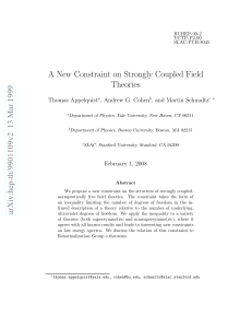 A New Constraint on Strongly Coupled Field Theories