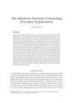 "The Inherence Heuristic: Generating Everyday Explanations" in