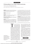 Polymorphous Low-Grade AdenocarcinomaThe