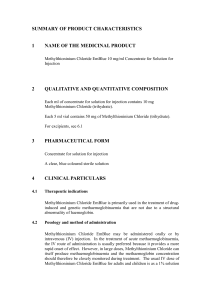 SUMMARY OF PRODUCT CHARACTERISTICS 1 NAME OF THE