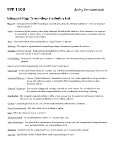 TPP 1100 Acting Fundamentals