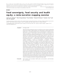 Food sovereignty, food security and health equity