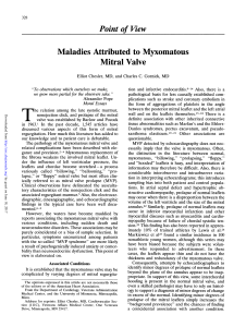 Point of View Maladies Attributed to Myxomatous Mitral