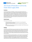 2015 Study of Pesticides in Community Public Water Supply Wells