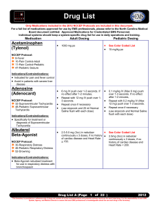 Drug List - The North Carolina Office of EMS