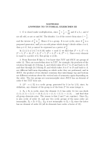MATH1022 ANSWERS TO TUTORIAL EXERCISES III 1. G is closed