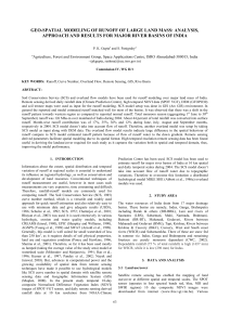 GEO-SPATIAL MODELING OF RUNOFF OF LARGE LAND MASS