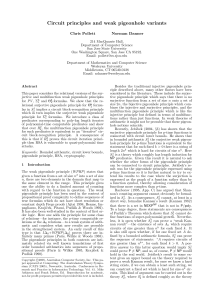 Circuit principles and weak pigeonhole variants