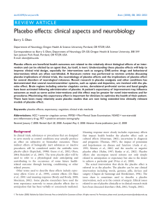 Placebo effects: clinical aspects and neurobiology