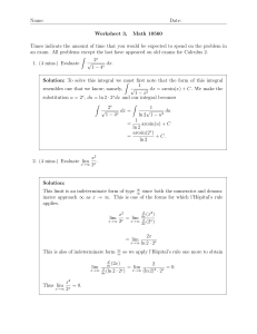 Worksheet 3 Solutions