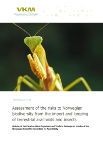 Assessment of risks to Norwegian biodiversity from the import