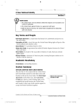 Key Terms and People Academic Vocabulary Section Summary