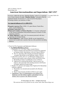 American Internationalism and Imperialism: 1867-1917